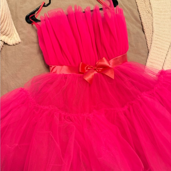 Vibrant Pink Tulle Dress - Picture 4 of 10